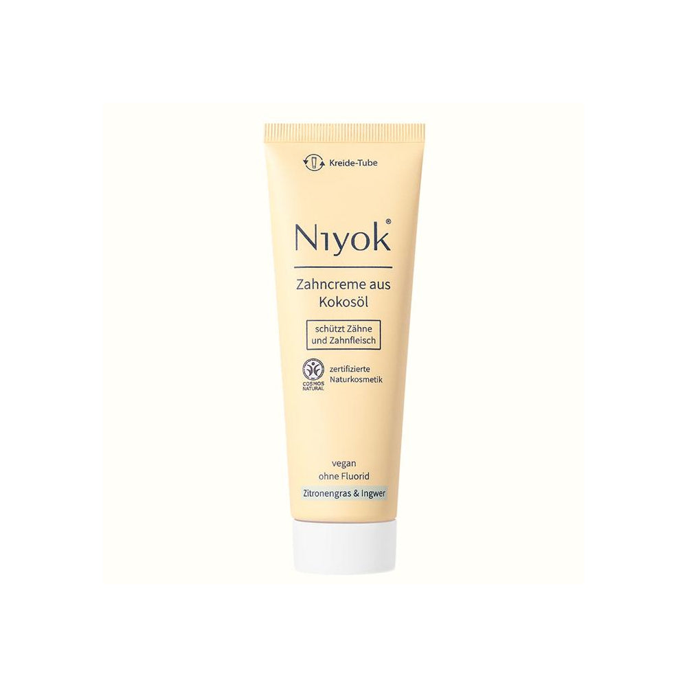 Niyok Zahncreme aus Kokosöl - Zitronengras & Ingwer, 75 ml