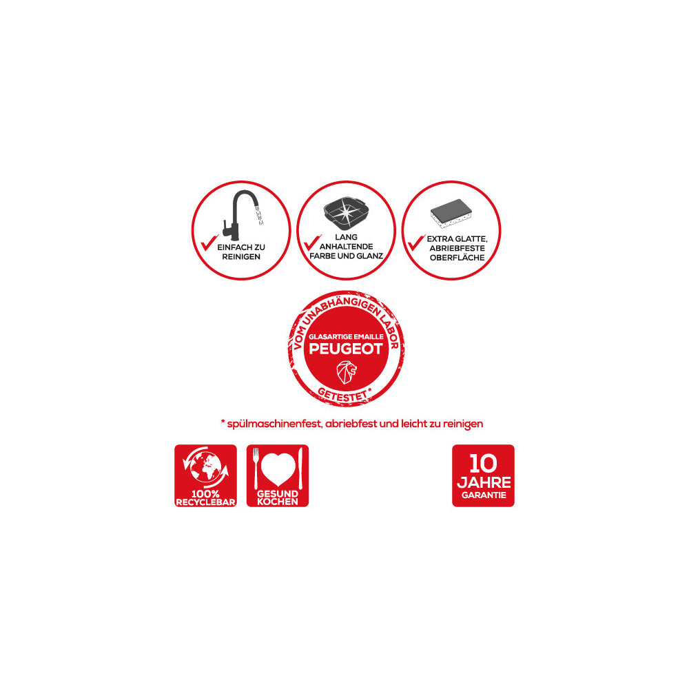 Peugeot Appolia Auflaufform aus Keramik – Rund, 34 cm