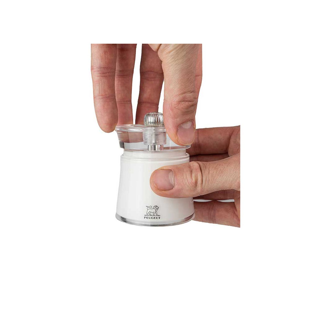 Peugeot Bali Salzmühle, Weiss, 8 cm – Kompakt und Elegant