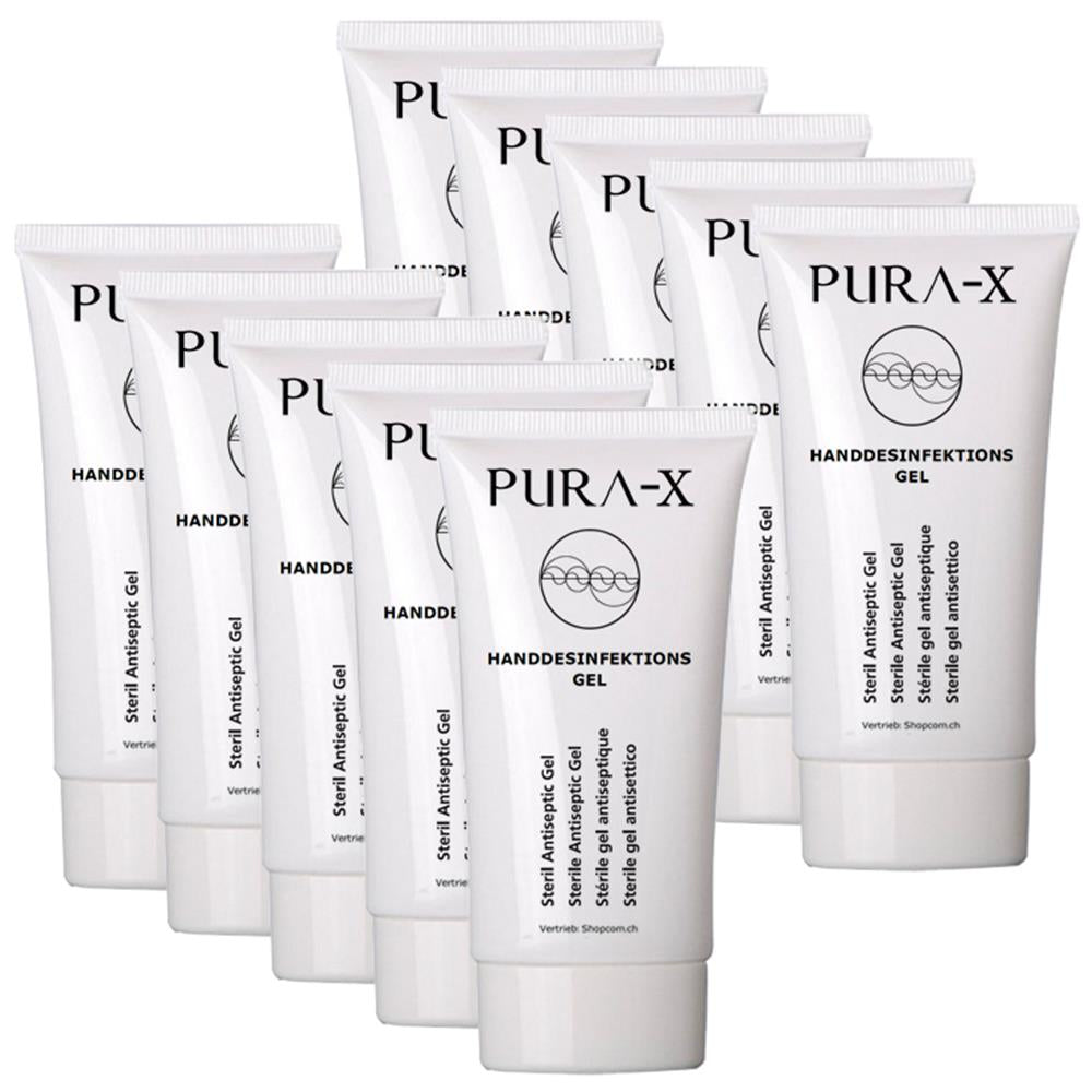 Pura-X Antiseptic Gel – 10er-Set für hygienische Sauberkeit unterwegs