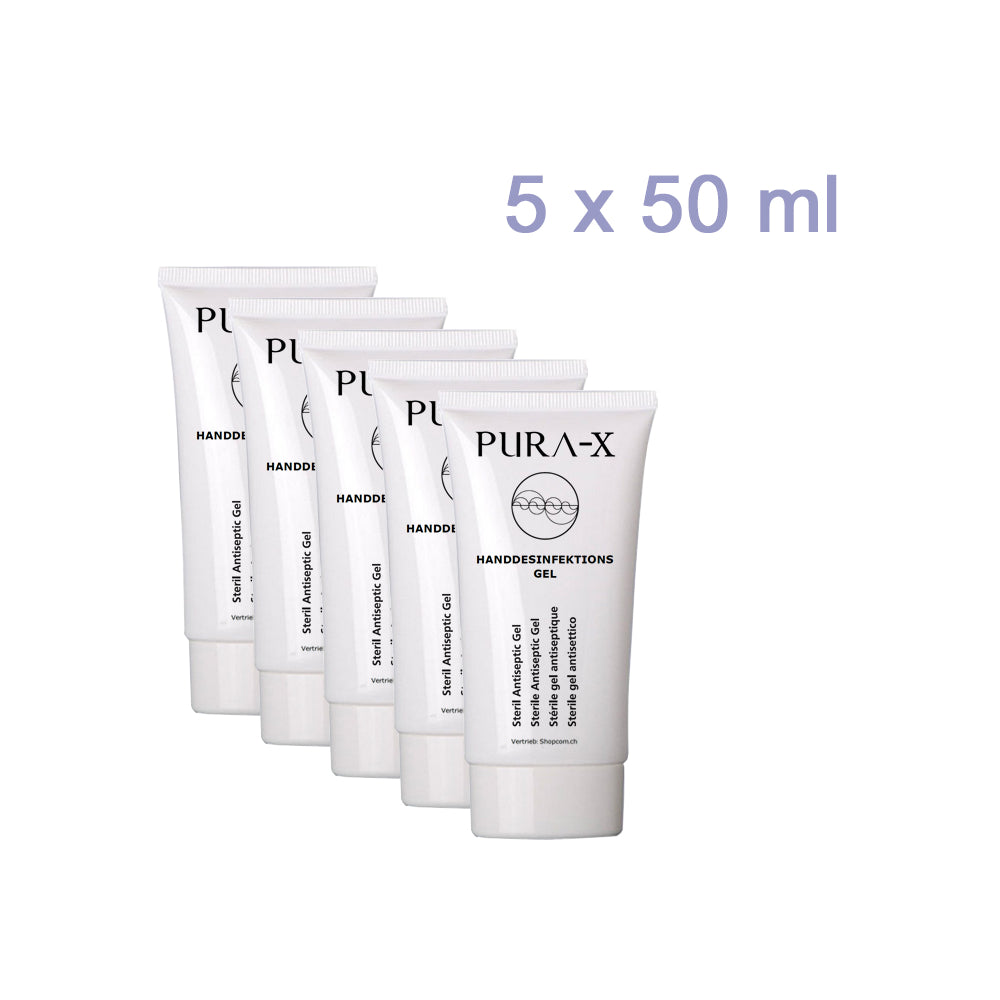 Pura-X Steril Antiseptic Gel – 5er-Set, Swiss Made