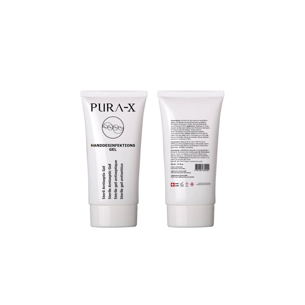 Pura-X Steril Antiseptic Gel, Swiss Made - 50 ml