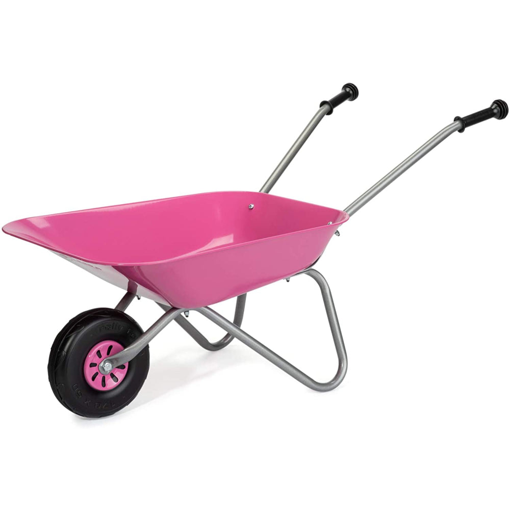 Rolly Toys Metallschubkarre, Pink – Robust, kindgerecht und vielseitig