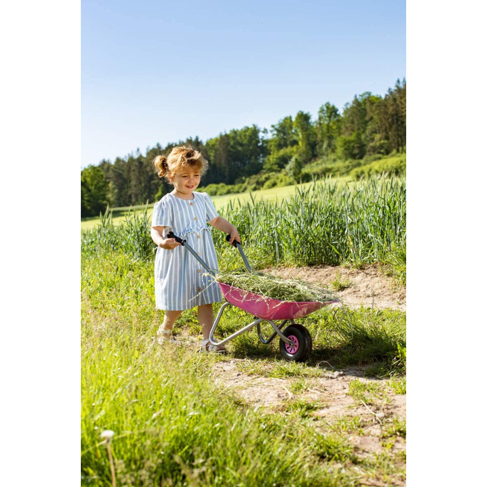 Rolly Toys Metallschubkarre, Pink – Robust, kindgerecht und vielseitig