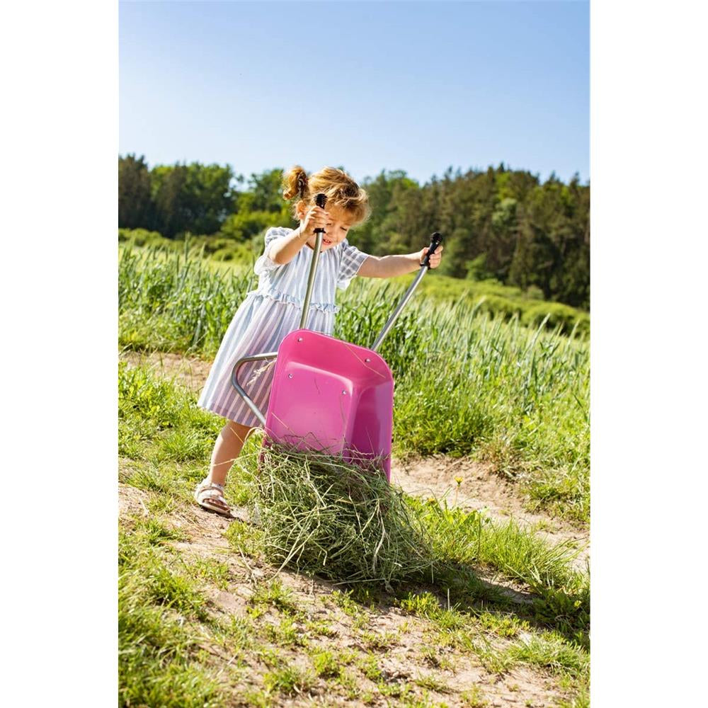 Rolly Toys Metallschubkarre, Pink – Robust, kindgerecht und vielseitig