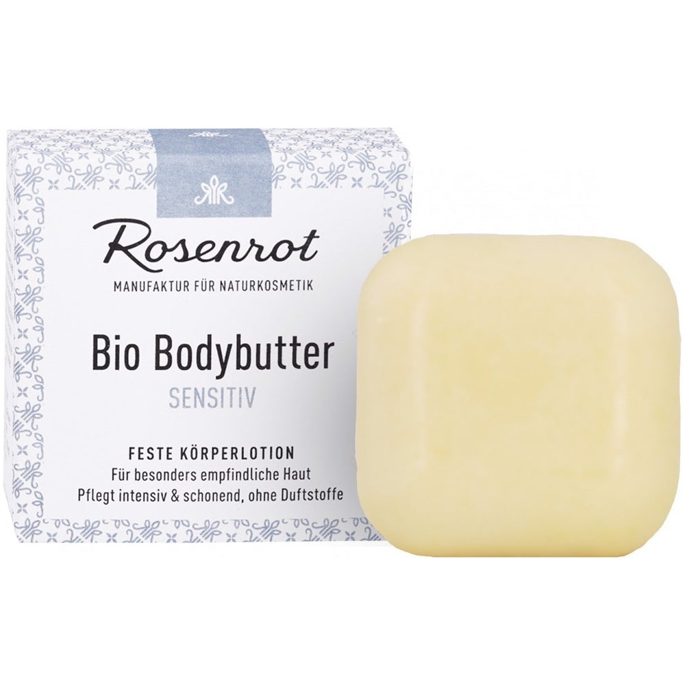 Rosenrot Feste Bodybutter Sensitiv, 70 g – Sanfte Pflege für sensible Haut