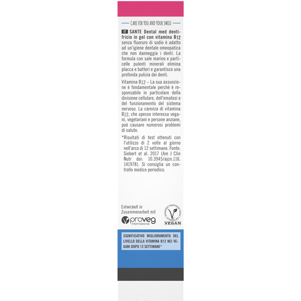 SANTE Zahngel Vitamin B12 – Sanfte, homöopathische Zahnpflege ohne Fluorid