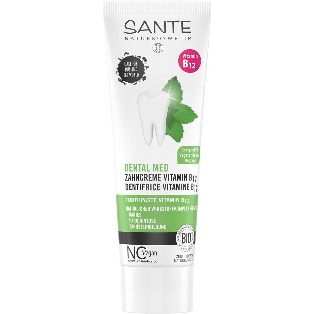 SANTE Dental Med Zahncreme Vitamin B12 – Natürliche Zahnpflege für gesunde Zähne und Zahnfleisch