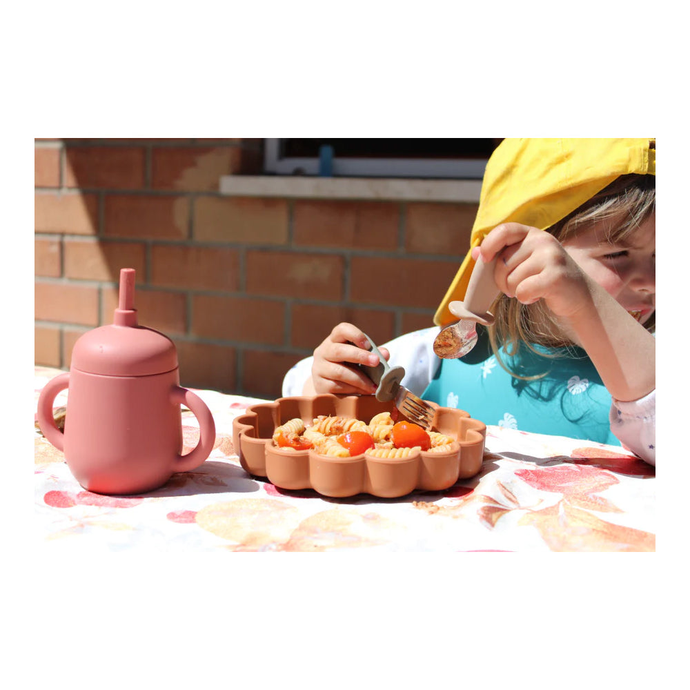 SOINA Besteckset Löffel & Gabel mit Silikongriff – Für Kinder ab 12 Monaten
