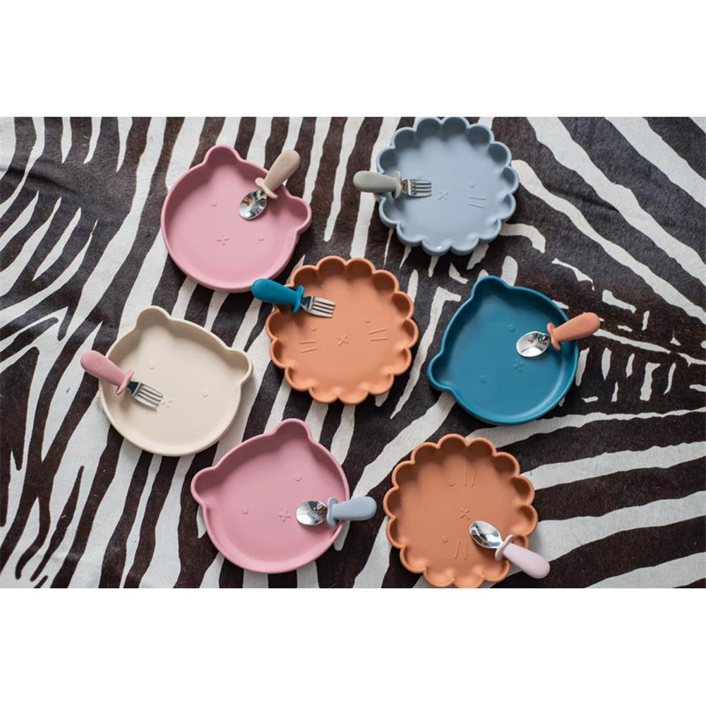 SOINA Besteckset Löffel & Gabel mit Silikongriff – Für Kinder ab 12 Monaten