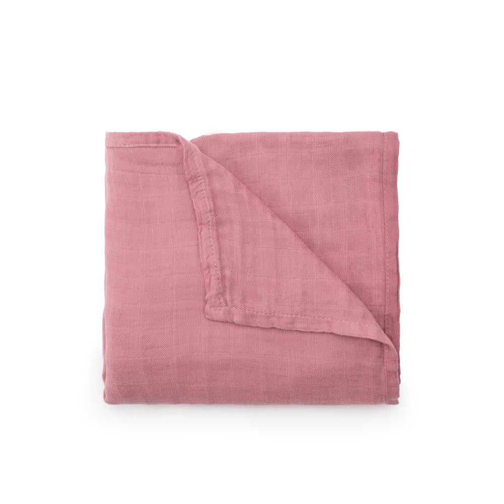 SOINA Musselin Multifunktionsdecke – Vielseitiger Begleiter in Old Pink