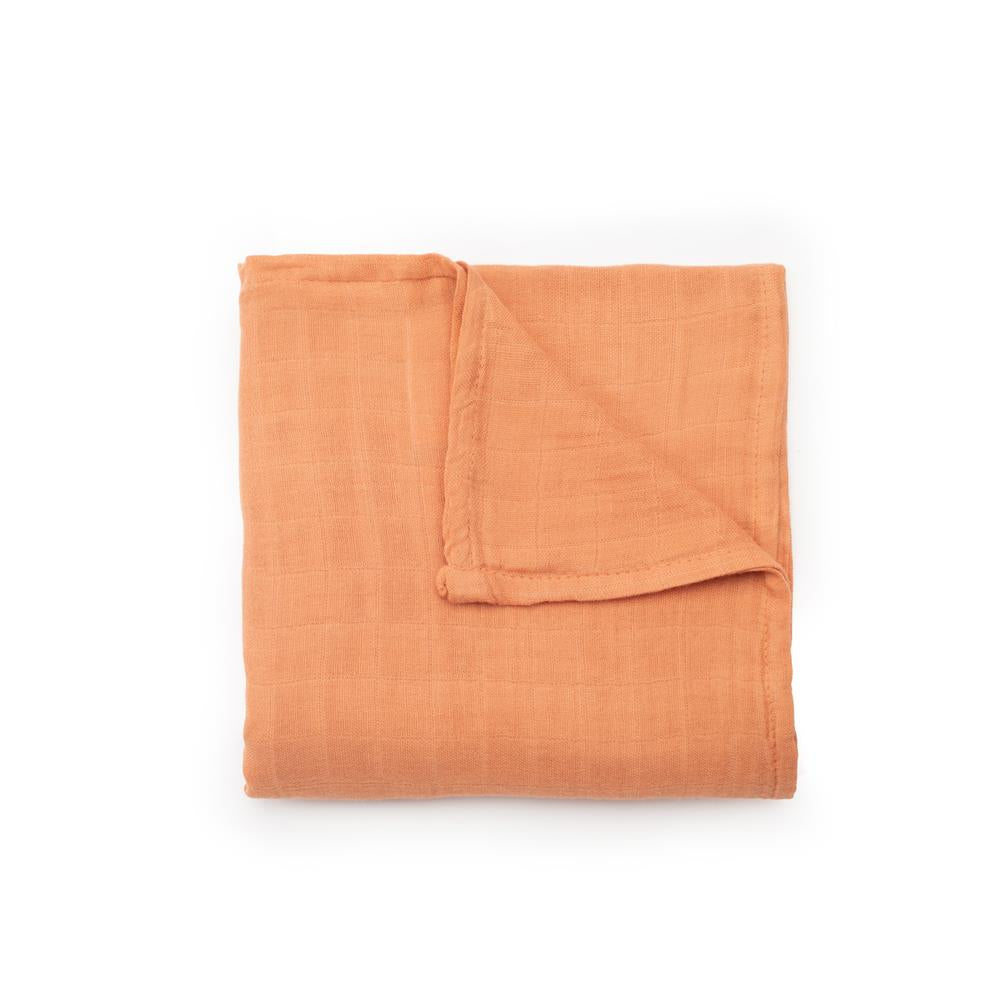 SOINA Musselin Multifunktionsdecke – Orange, 120 x 120 cm