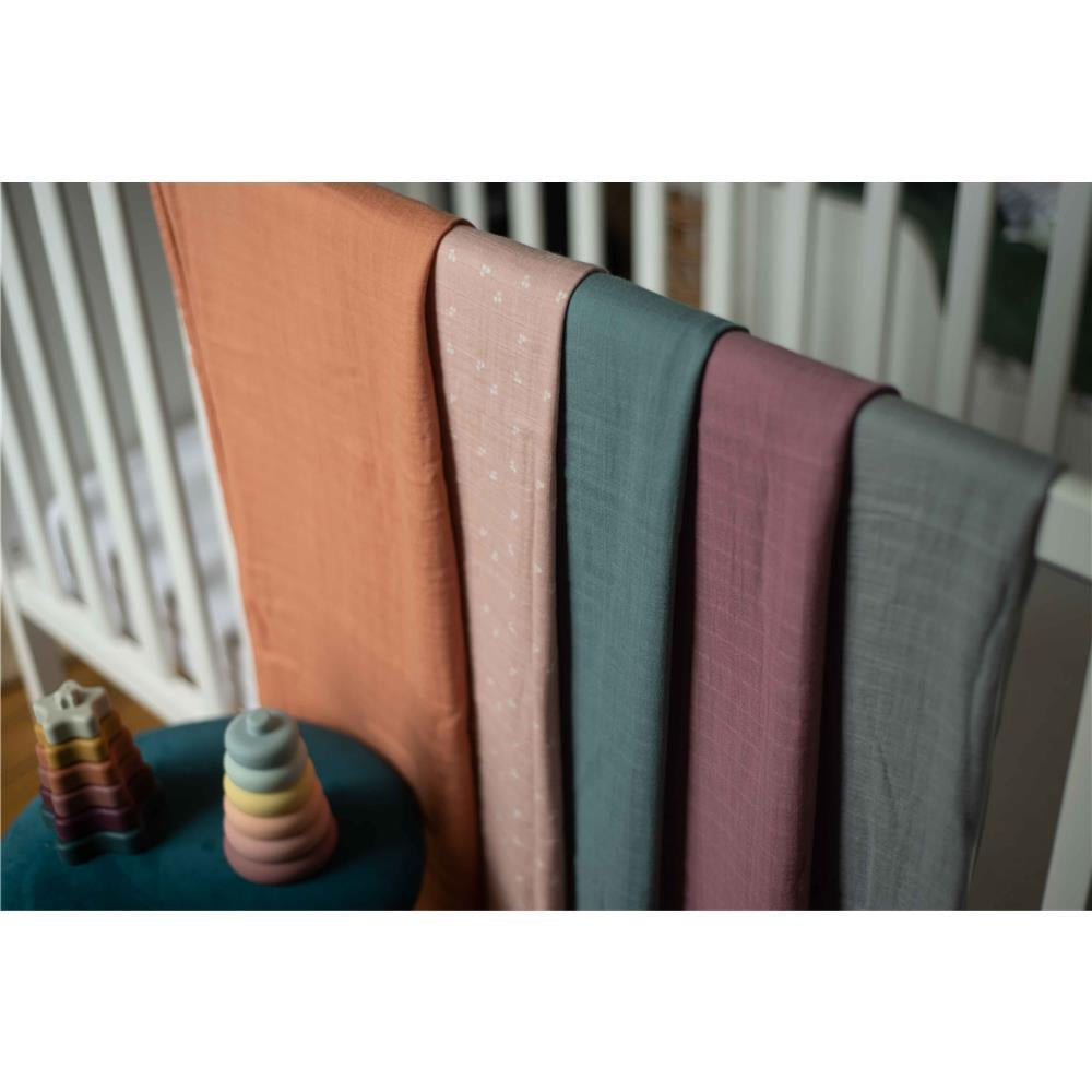 SOINA Musselin Multifunktionsdecke – Orange, 120 x 120 cm