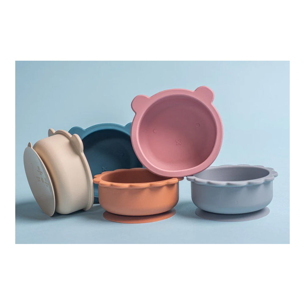 SOINA Silikonschüssel Aydan mit Saugnapf – Rutschfest & Sicher für Babys (Ivory)