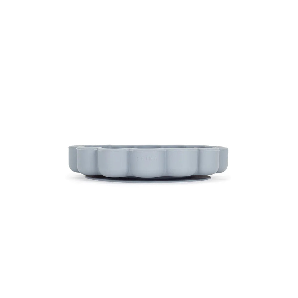 SOINA Silikonteller Eden mit Saugnapf – Rutschfest & Sicher für Babys (Pearl Grey)