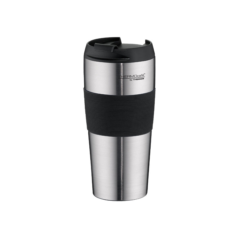 Thermos Isolierbecher ThermoPro 0.4 Liter, Edelstahl mattiert schwarz – Dein praktischer, robuster Begleiter für unterwegs