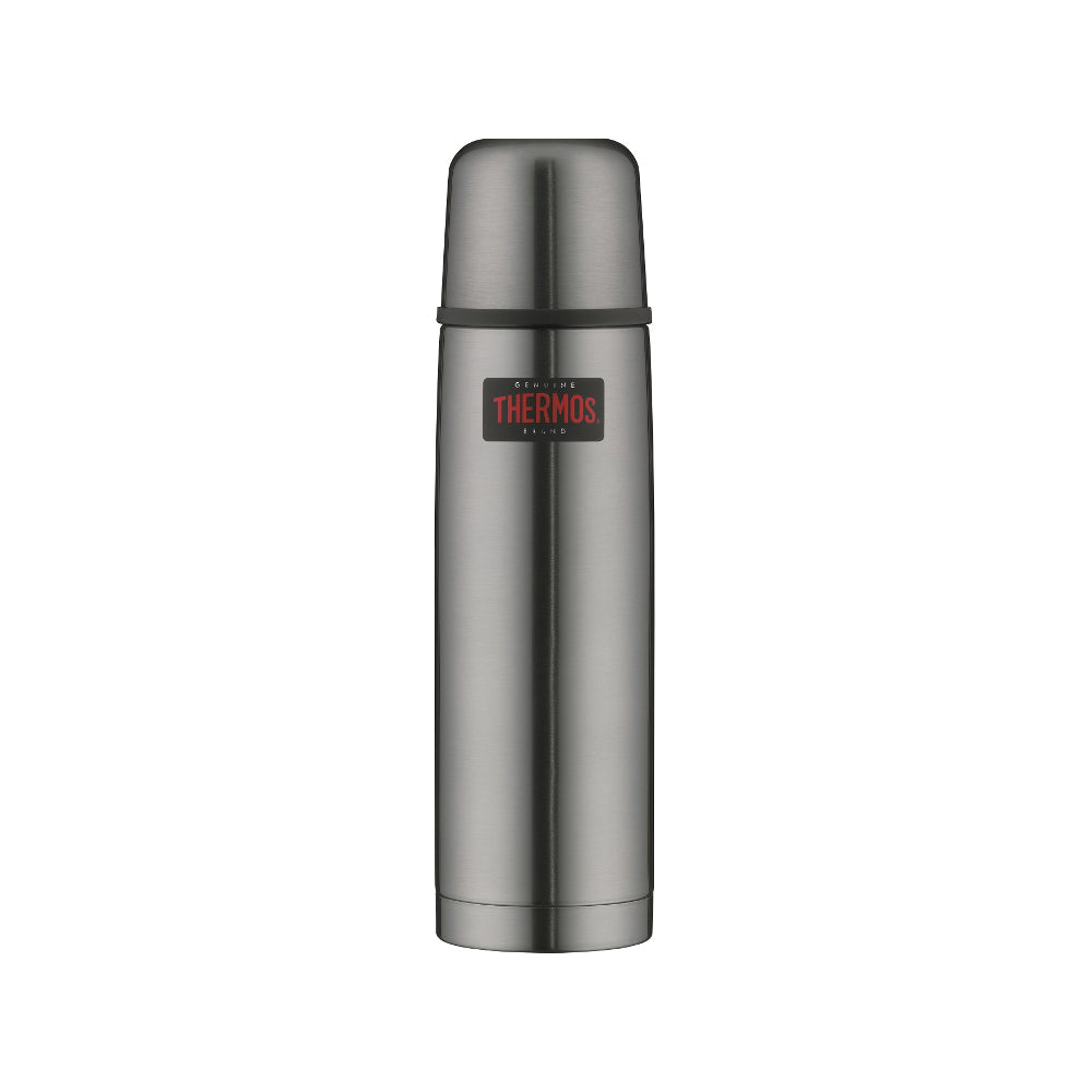 Thermos Isolierflasche Light & Compact, Grey 0.75l – Perfekte Größe für deine kalten oder heißen Getränke