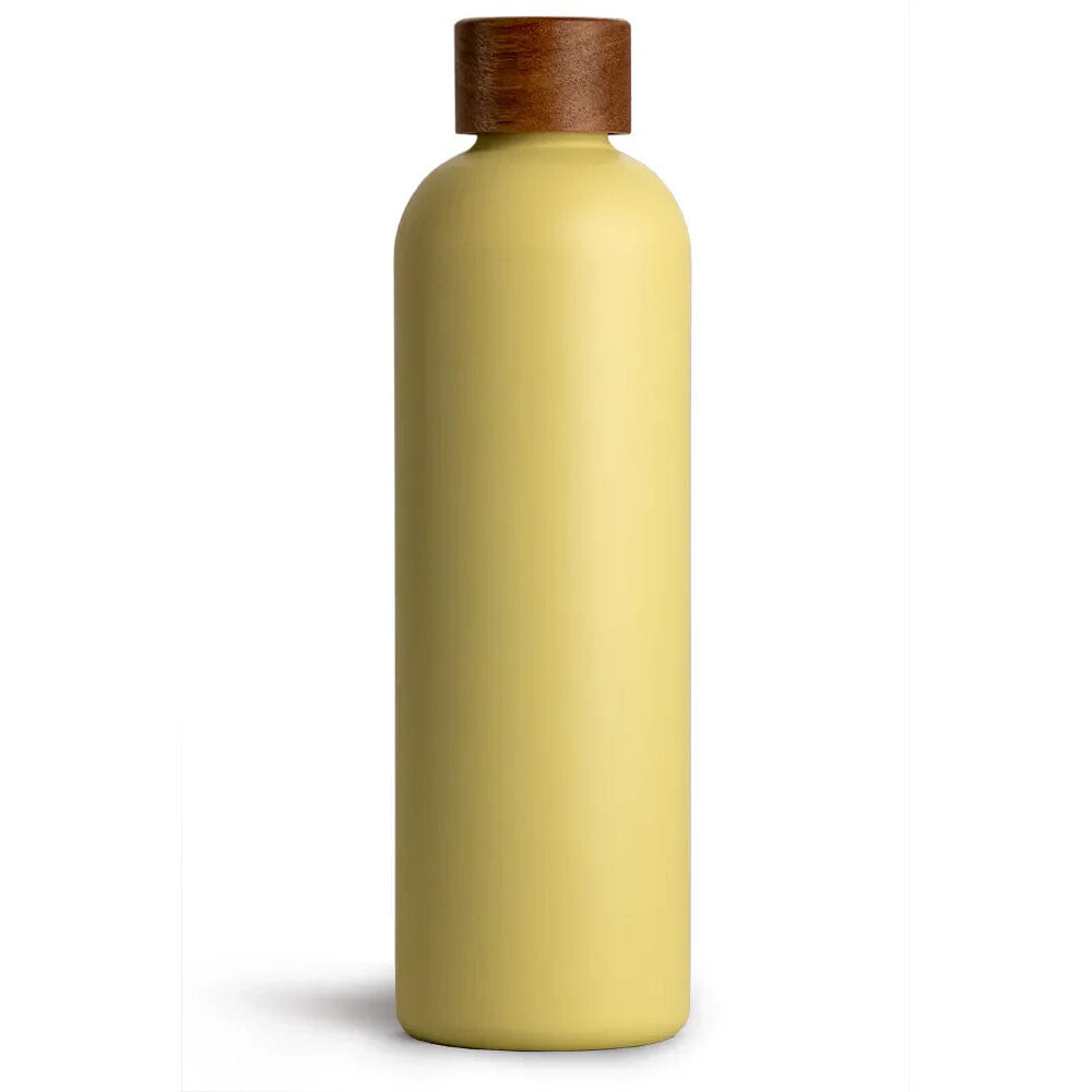 Trinkflasche Edelstahl Wood Edition, 1000 ml, Lemon Squeeze Yellow