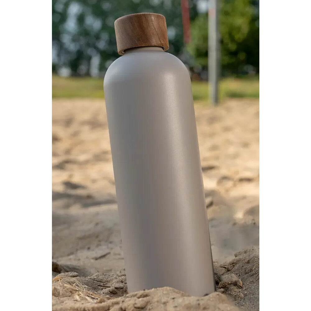 Trinkflasche Edelstahl Wood Edition, 1000 ml, Mud Grey