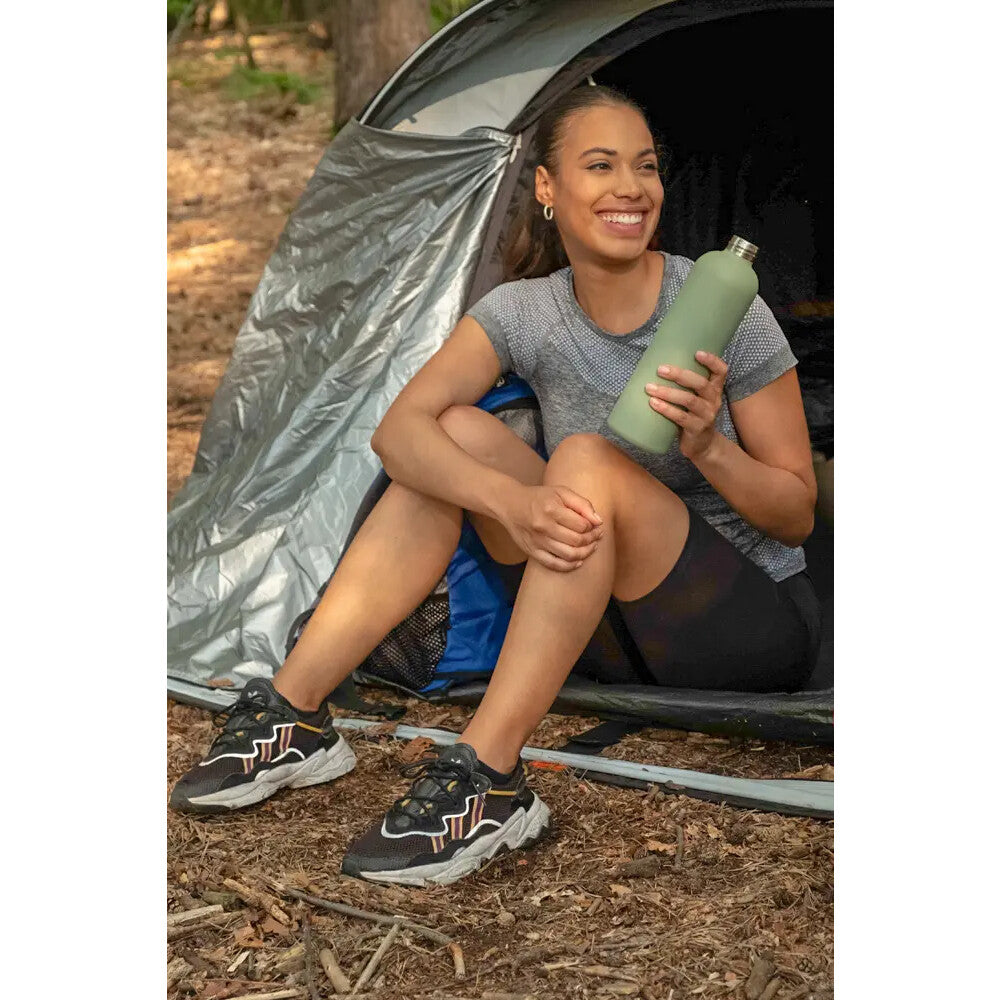 Trinkflasche Edelstahl Wood Edition, 500 ml, Olive Green