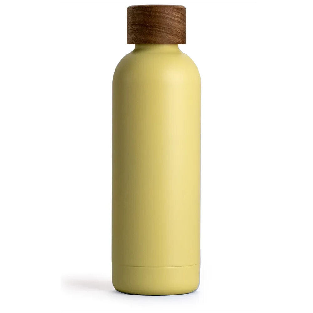 Trinkflasche Edelstahl Wood Edition, 750 ml, Lemon Squeeze Yellow