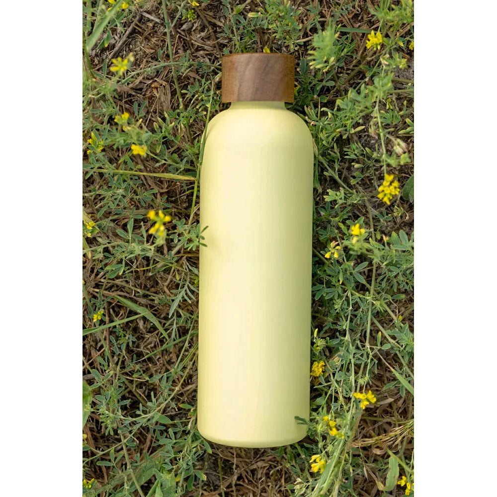 Trinkflasche Edelstahl Wood Edition, 750 ml, Lemon Squeeze Yellow