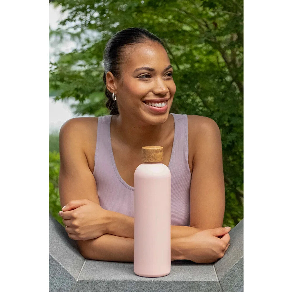 Trinkflasche Edelstahl Wood Edition, 750 ml, Nude