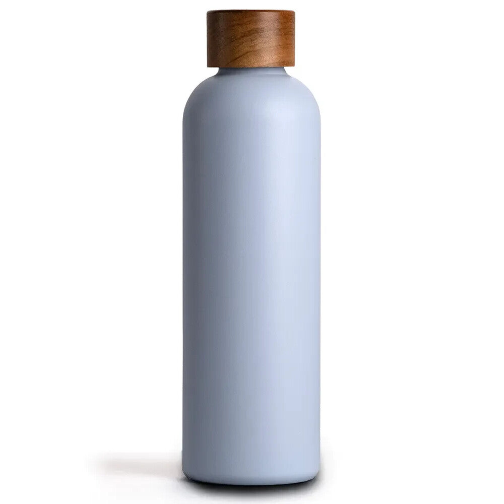 Trinkflasche Edelstahl Wood Edition, 750 ml, Sky Blue