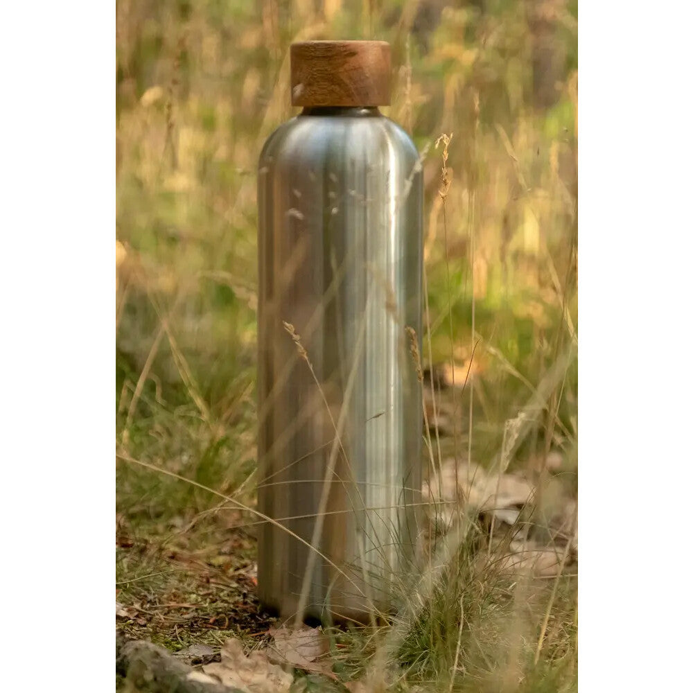 Trinkflasche Edelstahl Wood Edition, 750 ml, Stainless Steel