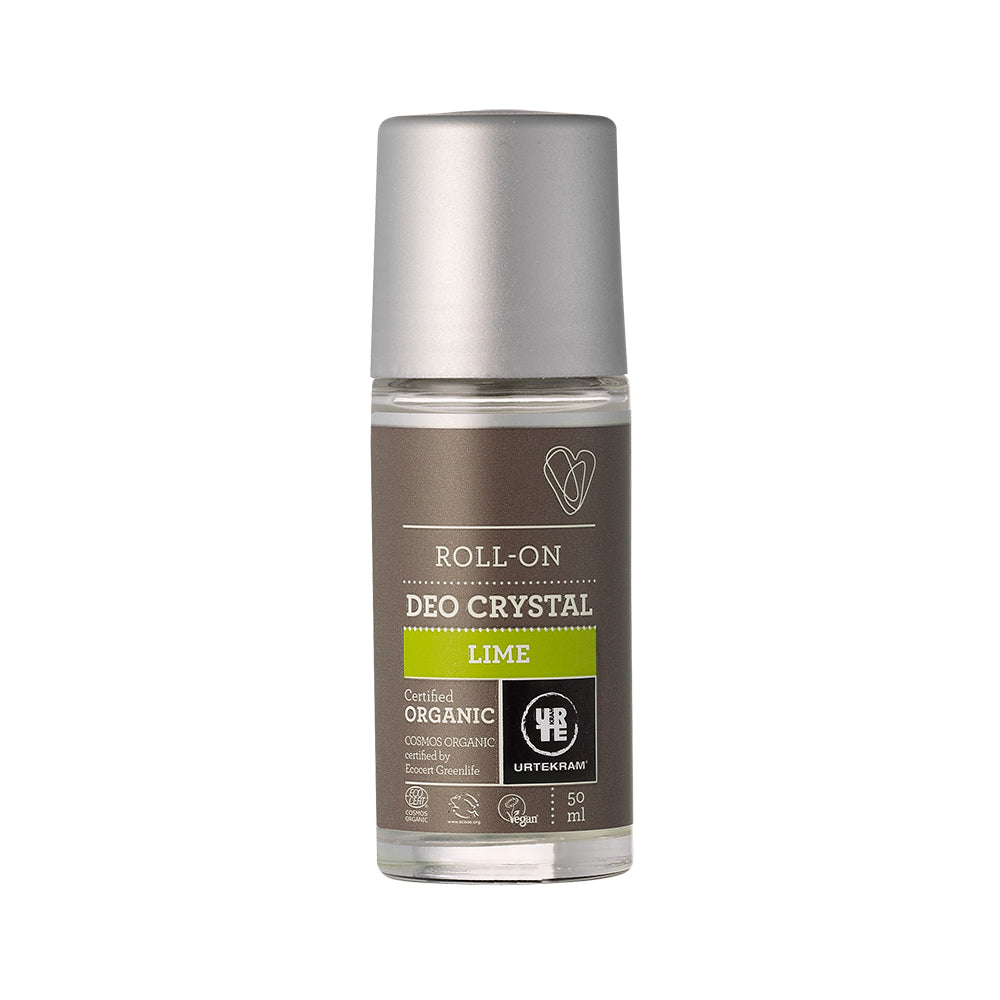 Urtekram Deo Roll On Crystal Lime – Frischer Schutz mit Limone-Duft