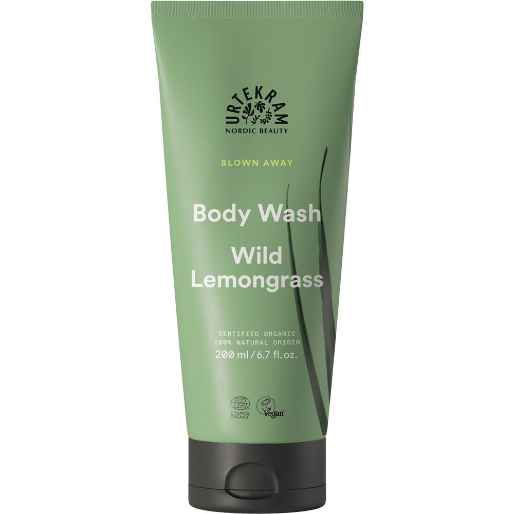 Urtekram Duschgel Wild Lemongrass, 200 ml – Belebende Pflege mit Zitronengras