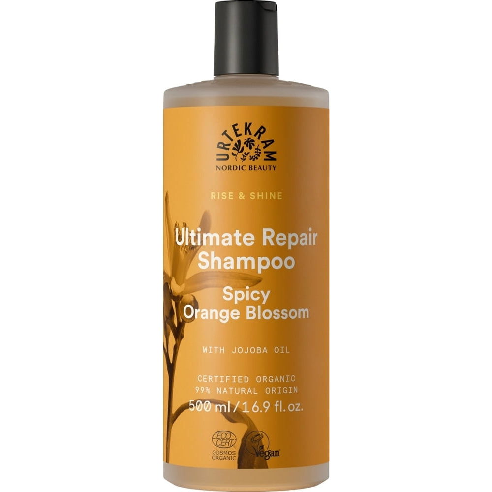 Urtekram Rise & Shine Orange Blossom Shampoo – Tiefenpflege & Glanz, 500 ml