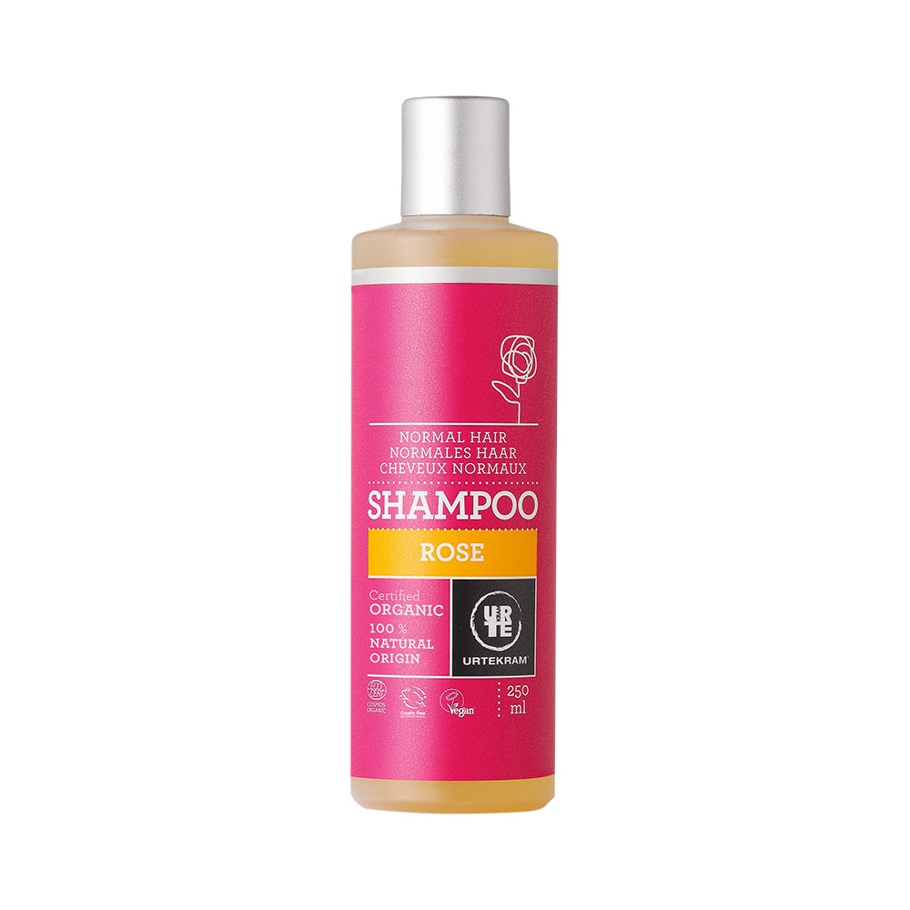 Urtekram Rose Shampoo – Feuchtigkeit & Pflege für normales Haar, 250 ml