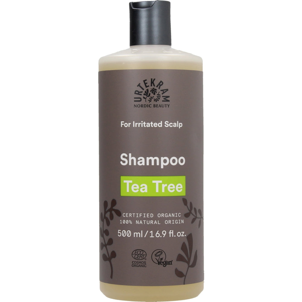 Urtekram Teebaum Shampoo – Beruhigende Pflege für empfindliche Kopfhaut, 500 ml