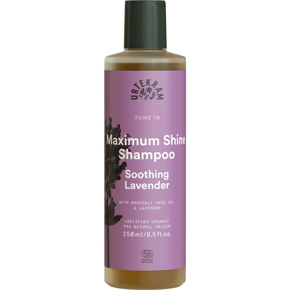 Urtekram Tune In Lavender Shampoo – Feuchtigkeit & Glanz für trockenes Haar, 250 ml