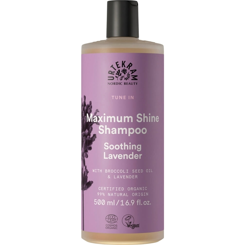 Urtekram Tune In Lavender Shampoo – Intensive Feuchtigkeit & Glanz für trockenes Haar, 500 ml