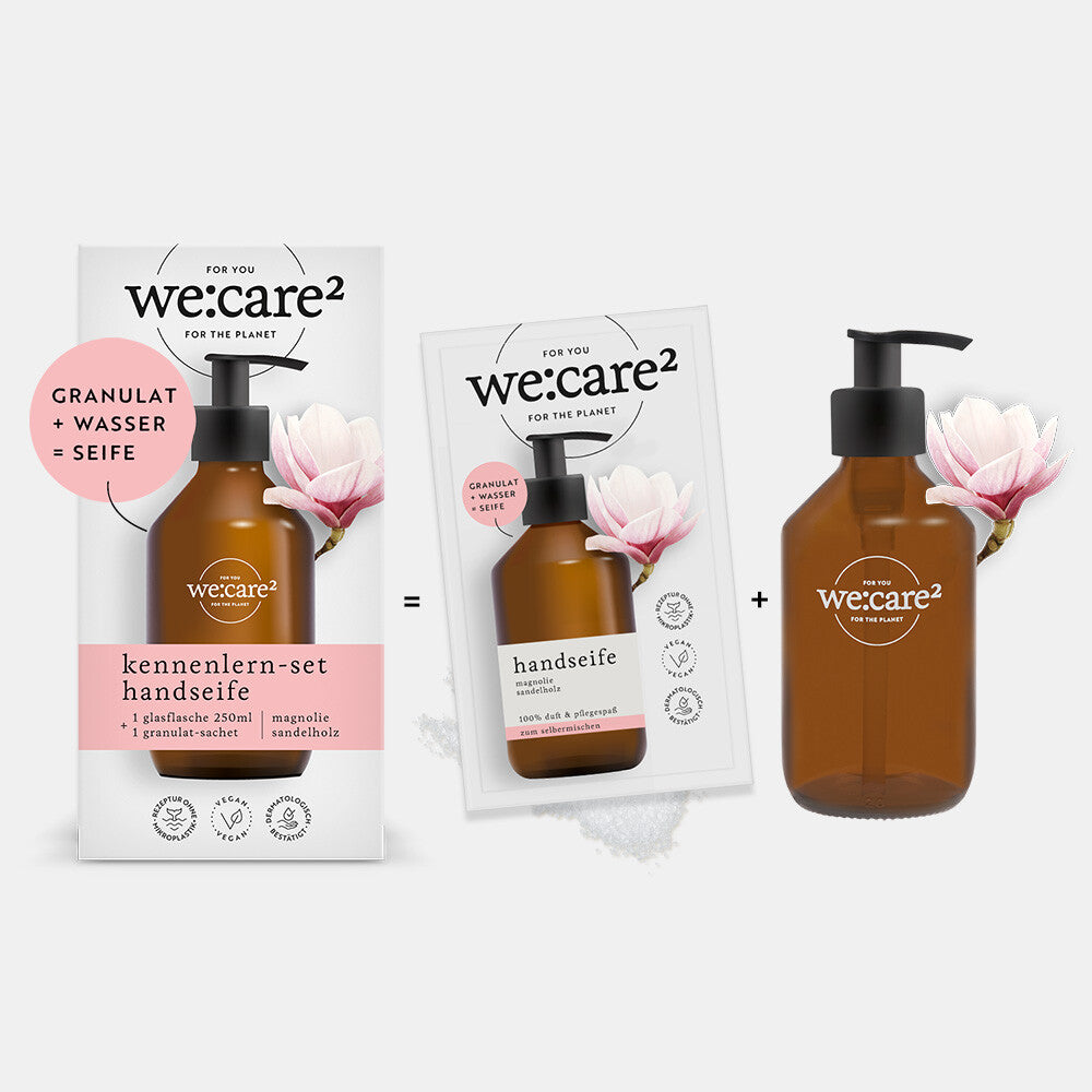 we:care² Kennenlern-Set Handseife – Magnolie & Sandelholz