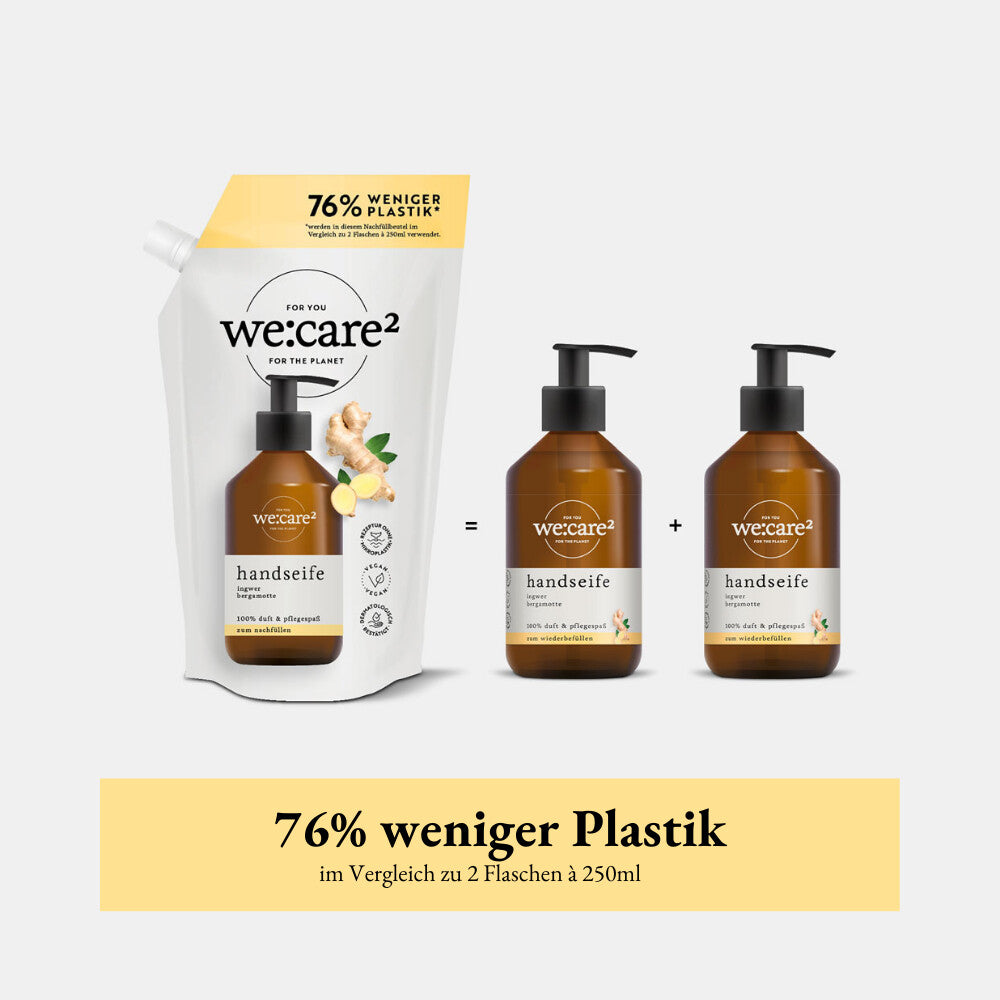 WE:CARE² Nachfüllbeutel Handseife – Ingwer & Bergamotte | 500 ml