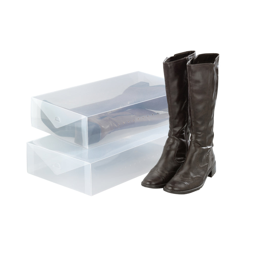 Wenko Aufbewahrungsbox für Stiefel (2er-Set) – Staubfreie und platzsparende Aufbewahrung