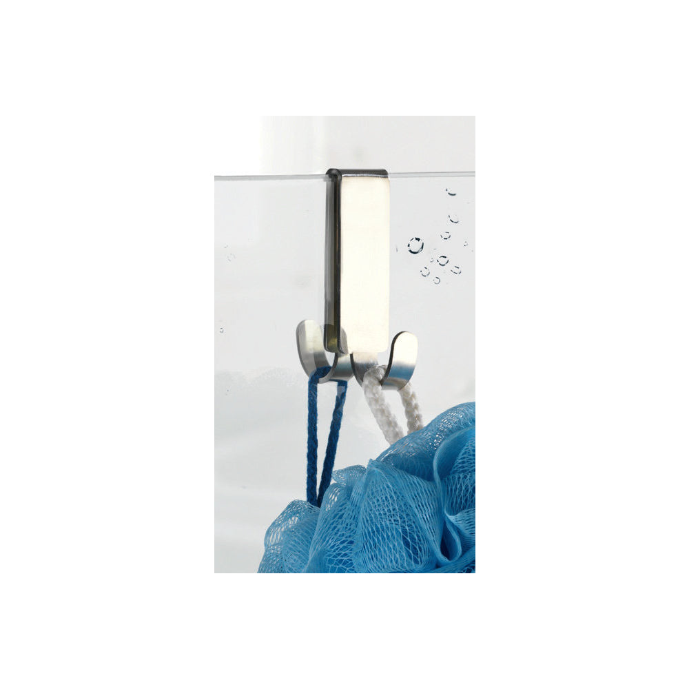 Wenko Edelstahl Doppel-Duschhaken, Vieste matt