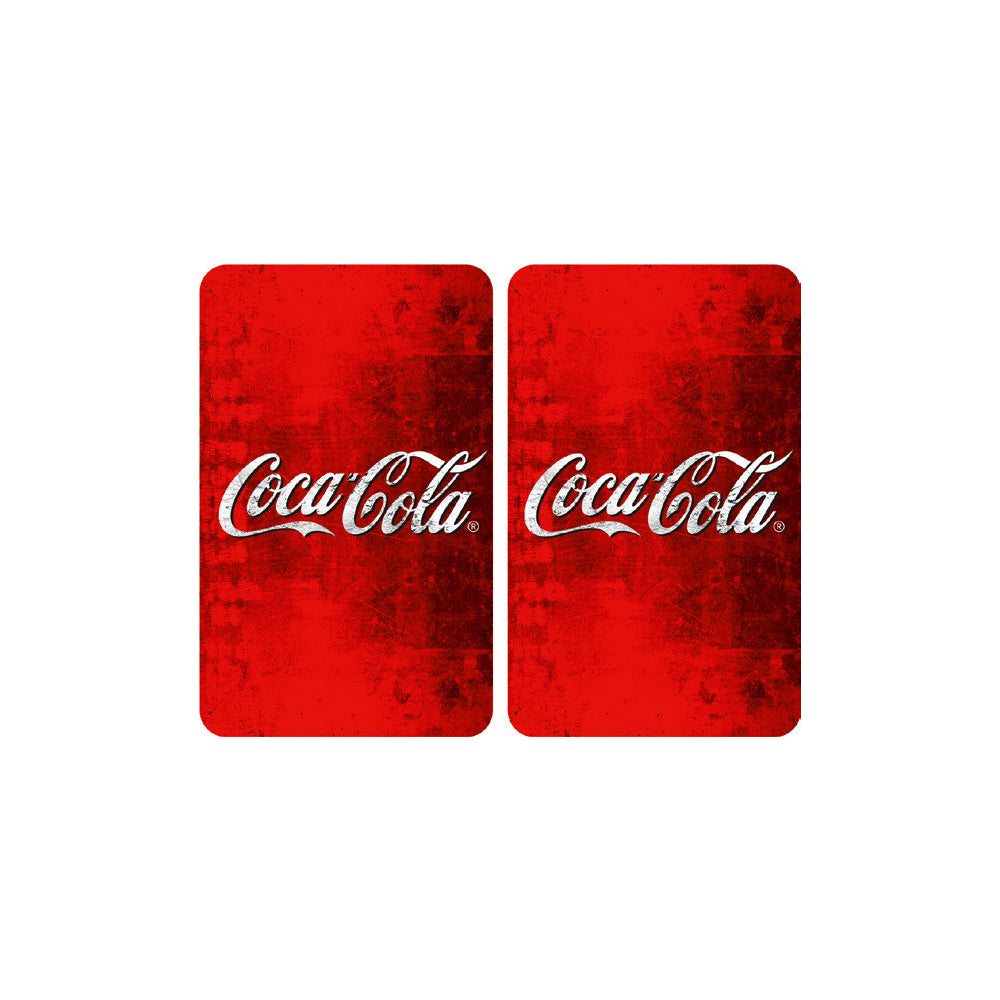 Wenko Glasabdeckplatten Coca-Cola, 2er Set, rot