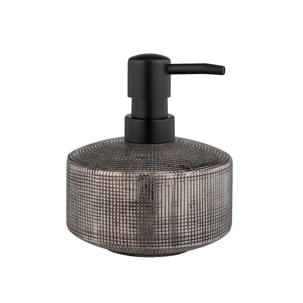 Wenko Keramik Seifenspender Rivara, silber