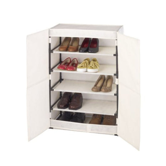 Wenko Schuhschrank Butterfly für 15 Paar Schuhe, Beige