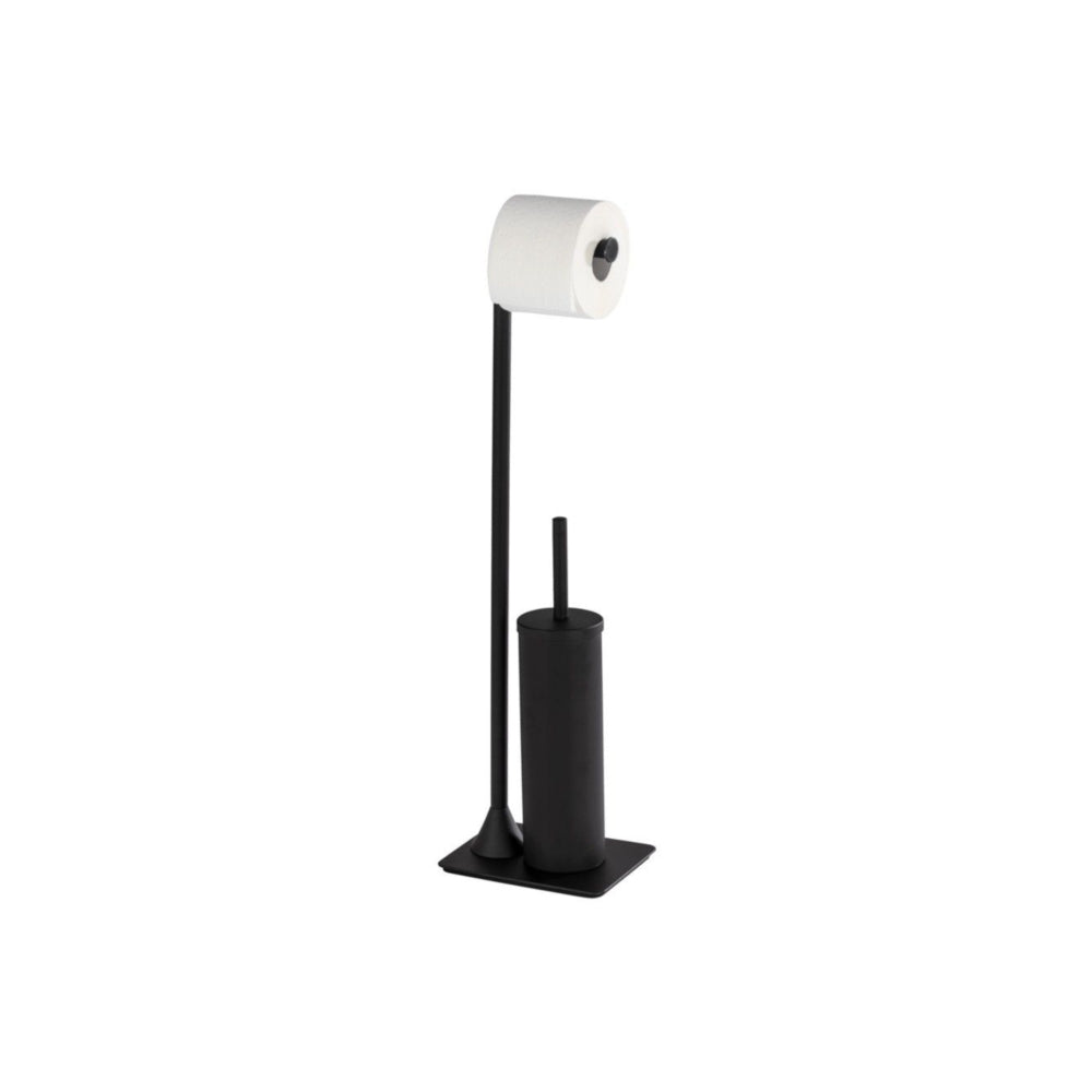 Stand WC-Garnitur Mod. Hella, Schwarz Matt Lackiert – Industrial Design