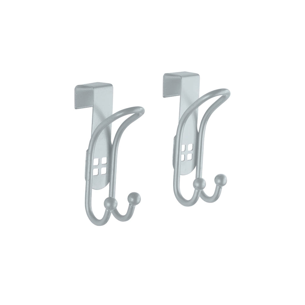 Türhaken Lochdesign 2 Stück, silber