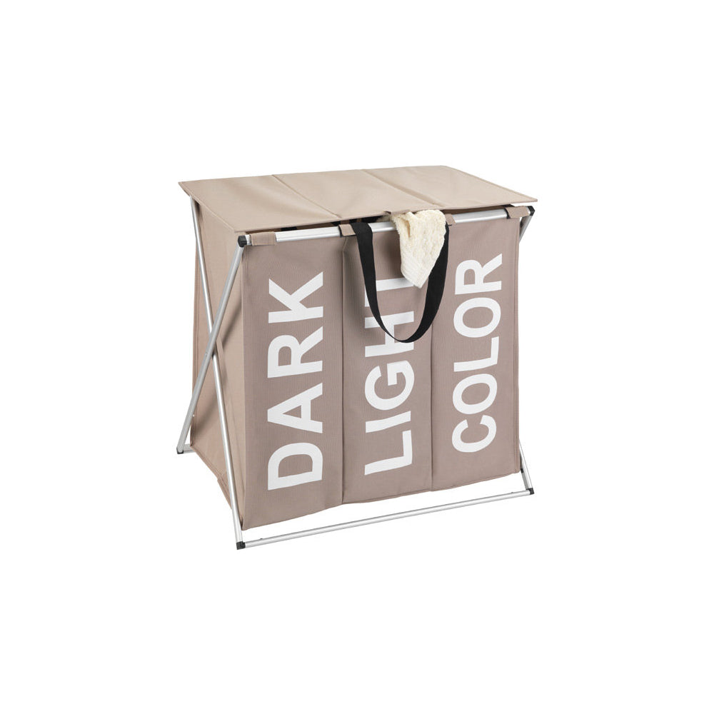 Wenko Wäschesammler Trio Top, Taupe – Praktisch und stilvoll für dein Zuhause