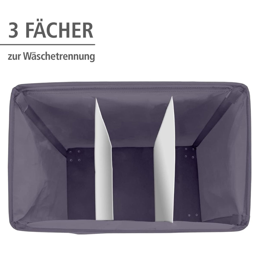 Wenko Wäschesammler Trivo, Dunkelgrau/Schwarz – Praktisch und effizient für dein Zuhause