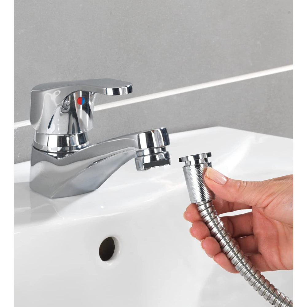 Wenko Waschbeckendusche, Chrom – Praktische Dusche für Zuhause und Unterwegs
