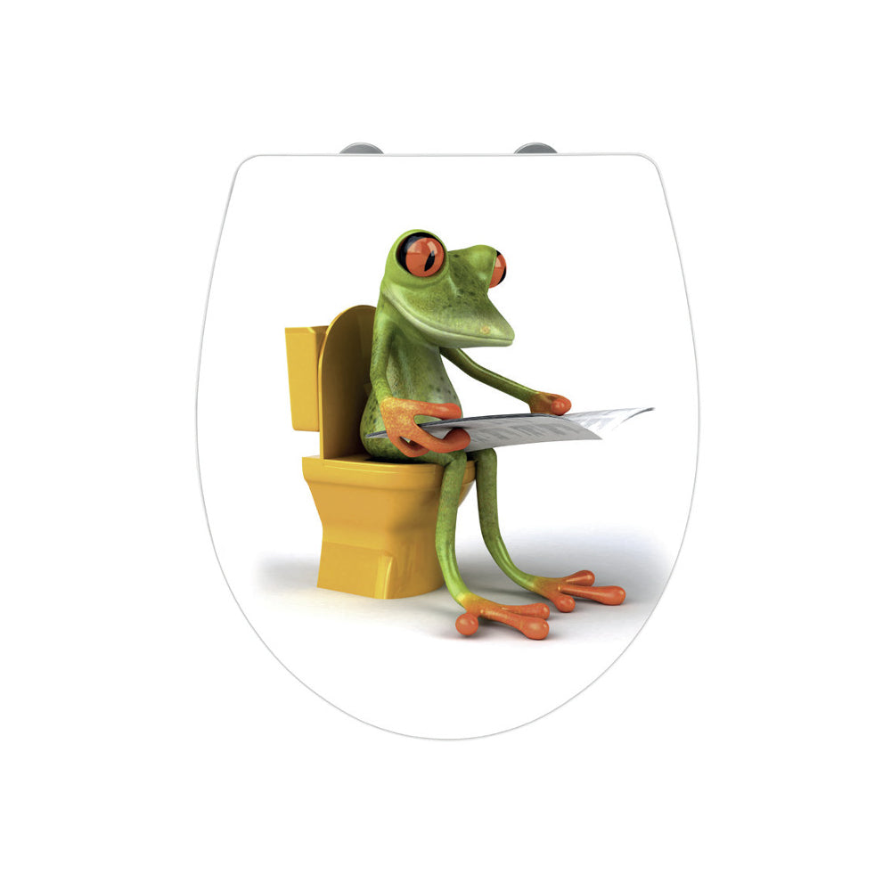 Wenko WC-Sitz Frog News – Hochglanz-Optik & Maximale Hygiene