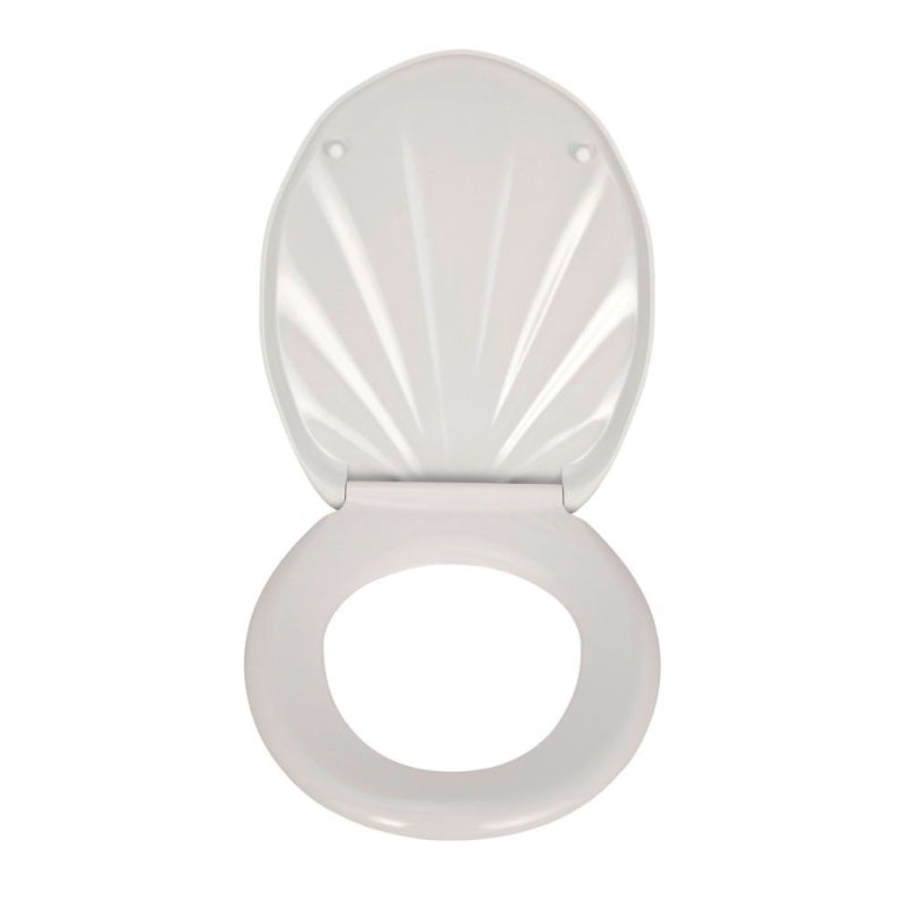 Wenko WC-Sitz Muschel Weiß – Eleganz & Hygiene im maritimen Design